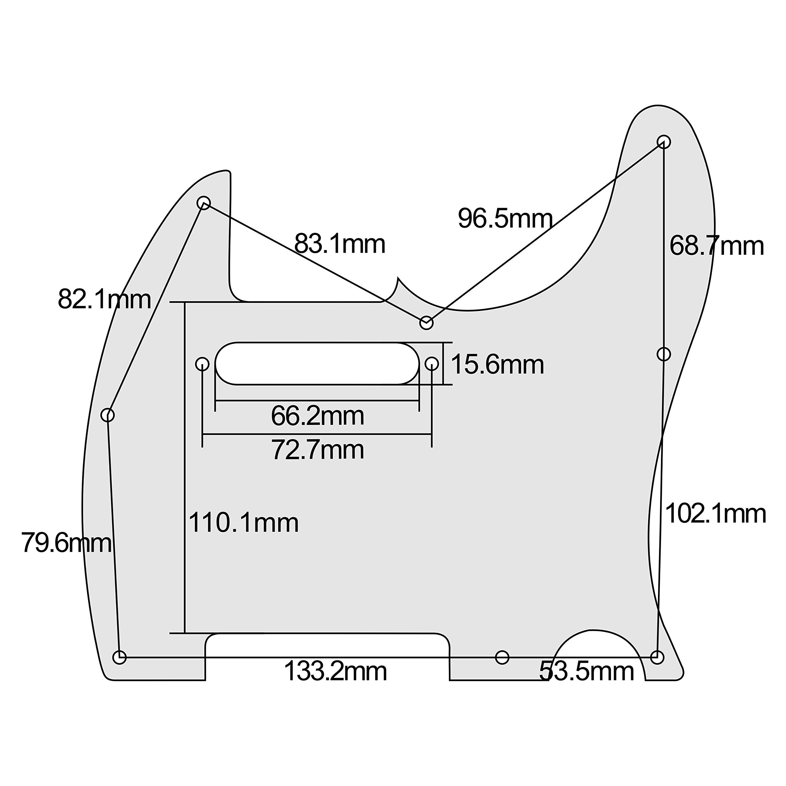 FLEOR 8 Hole Tele Pickguard w/Screws Fit USA/MX Standard Telecaster Pickguard Replacement, 3Ply Mint Green